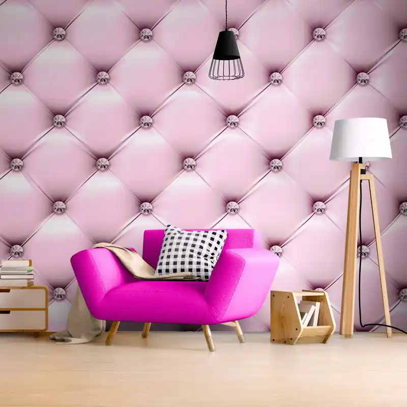 Oferta limitowana Samoprzylepna tapeta elegancka skóra w cukierkowym różu
