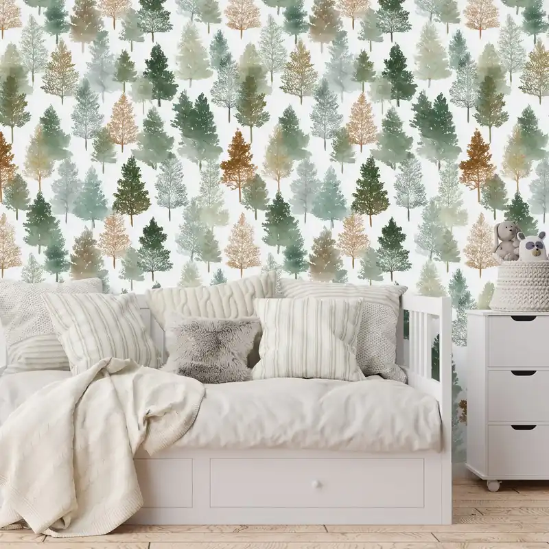 Oferta Tapeta kolorowe leśne drzewa
