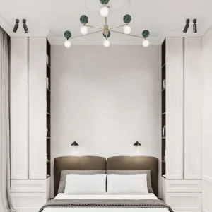 Nowy Jasna sypialnia modern classic z listwą sufitową i ukrytym karniszem