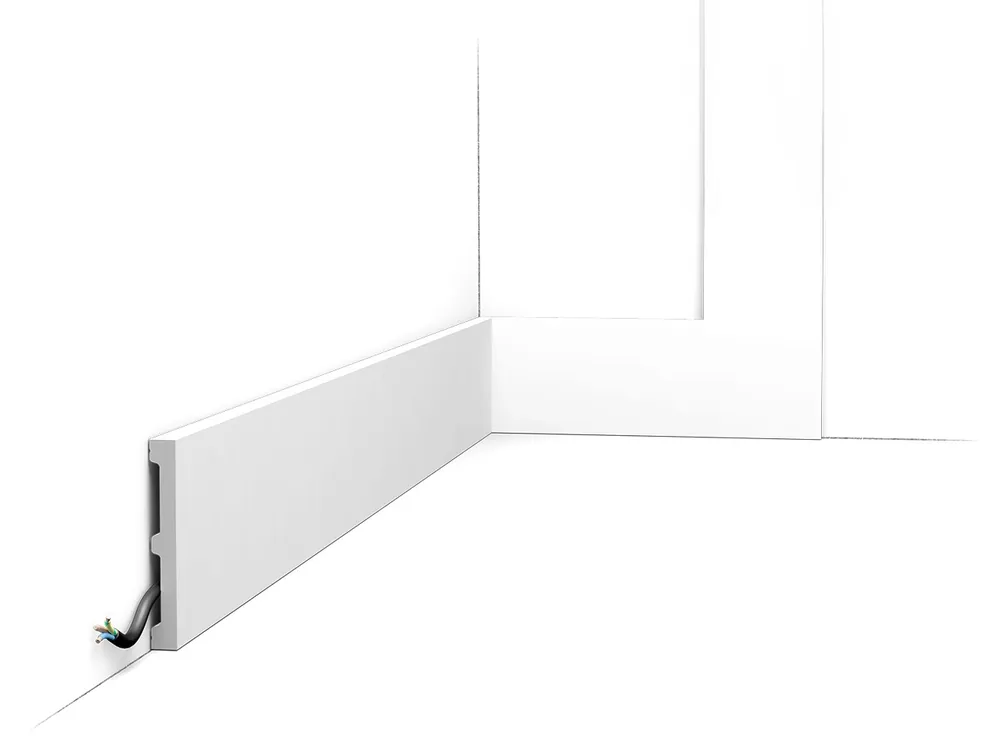Listwa przypodłogowa DX163-2300-RAL9003 malowana na biało Orac Decor Bezpieczna płatność