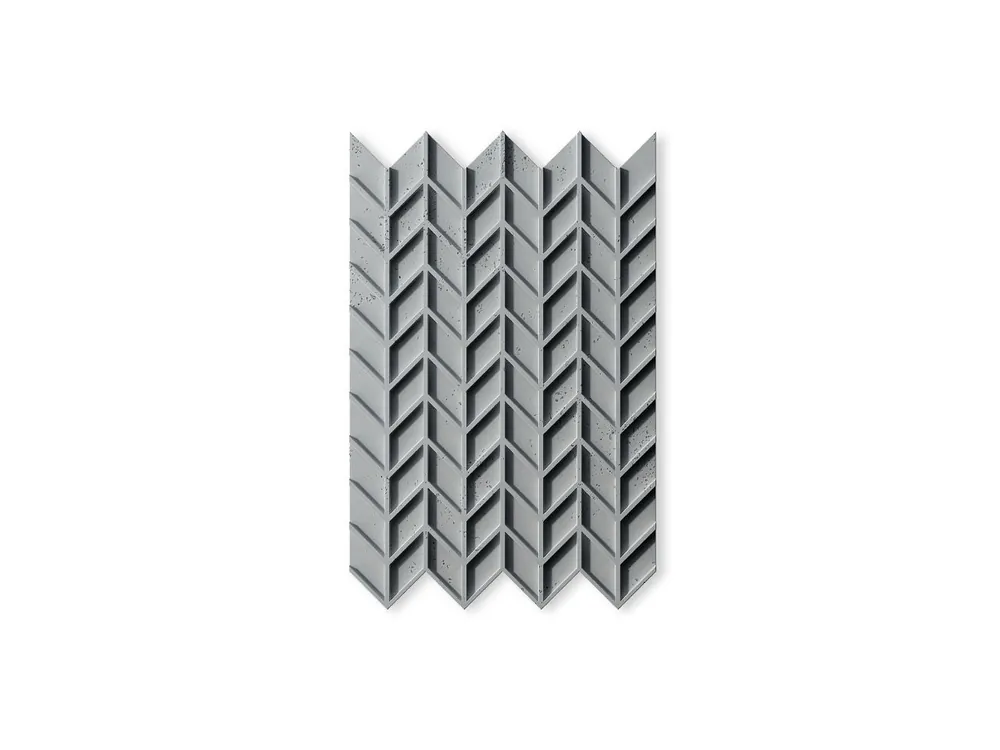 Do wyczerpania zapasów Beton na ścianę Panel 3D Jodełka Ciemny Szary PB49-S51