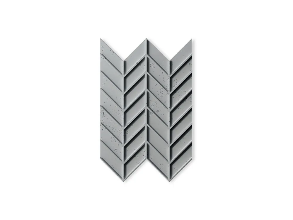 Ekspresowa dostawa Panel ścienny Beton architektoniczny 3D Jodełka Ciemny Szary PB47-S51