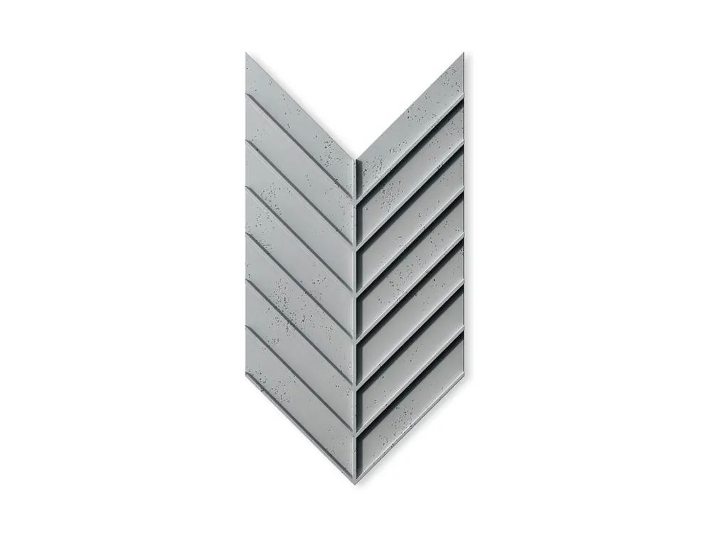 Szybka dostawa Panel betonowy 3D ścienny Jodełka Szary PB45-S95