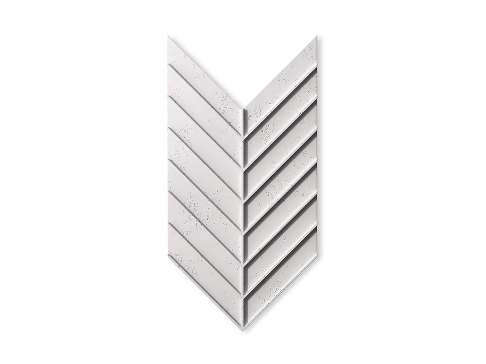 Najlepsza cena Beton architektoniczny 3D na ścianę Jodełka Śnieżnobiały PB45-BS