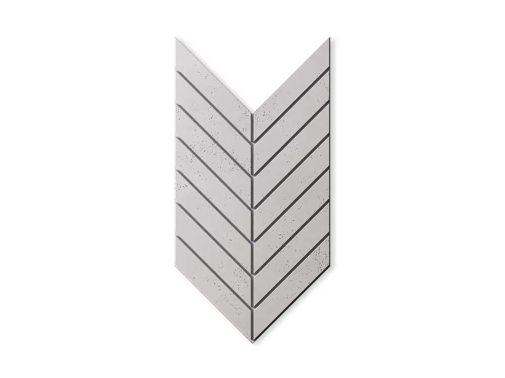 Beton na ścianę Panel 3D Jodełka Siwy Biały PB44-B1 Oferta czasowa