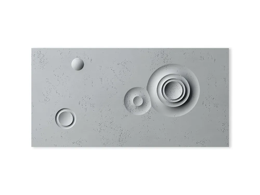 Panel 3D z betonu architektonicznego Sfera Szary PB32-S95 Nowy