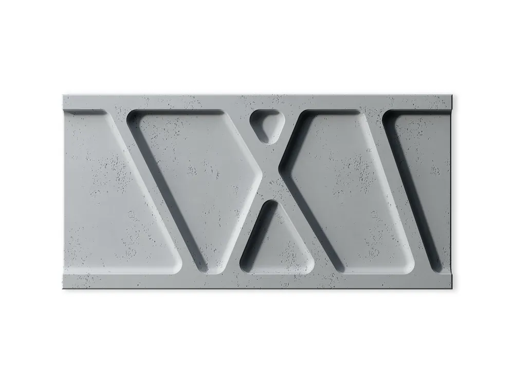Okazja Beton na ścianę Panel 3D Moduł W Ciemny Szary PB24-S51