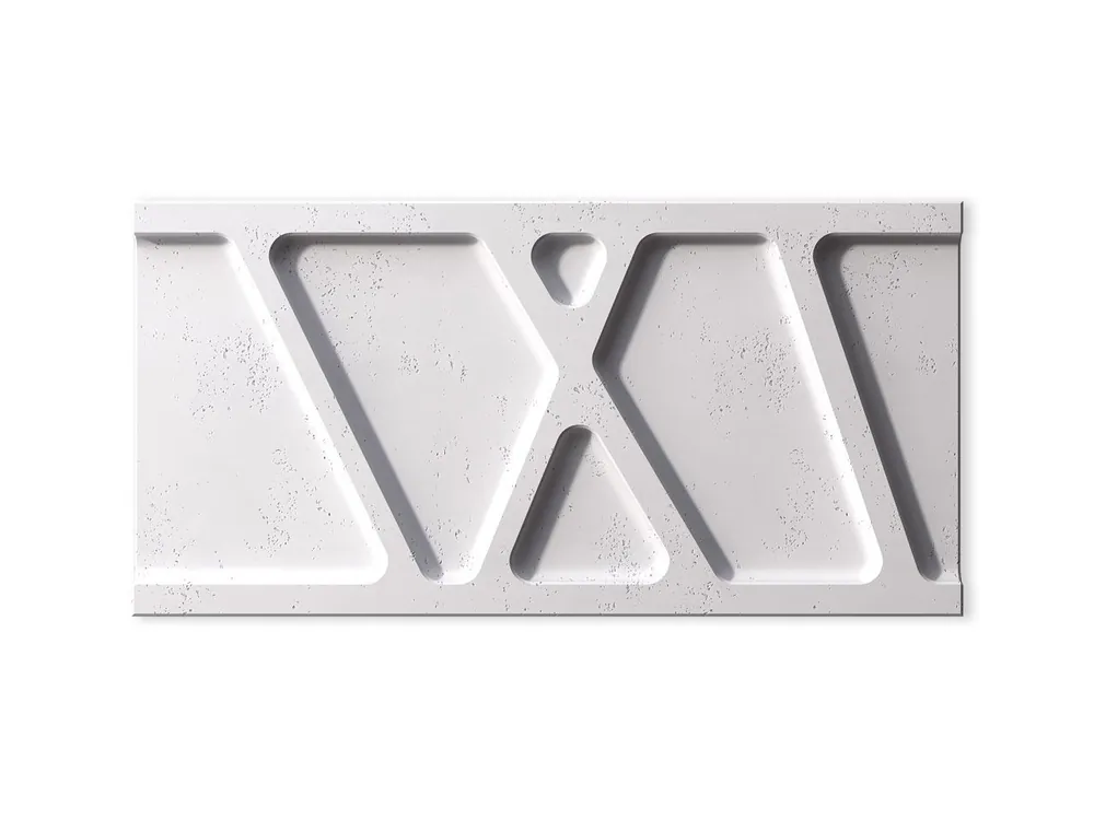 Panel betonowy 3D ścienny Moduł W Śnieżnobiały PB24-BS Ostatnie sztuki