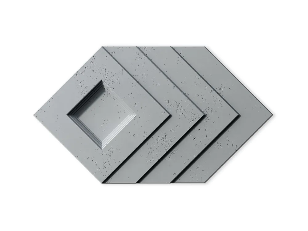 Hit sprzedaży Panel betonowy 3D ścienny Slab Ciemny Szary PB21-S51