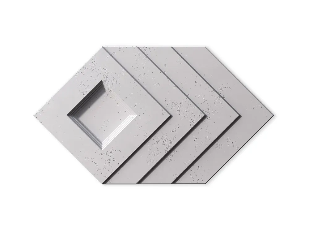 Cena promocyjna Panel ścienny Beton architektoniczny 3D Slab Siwy Biały PB21-B1