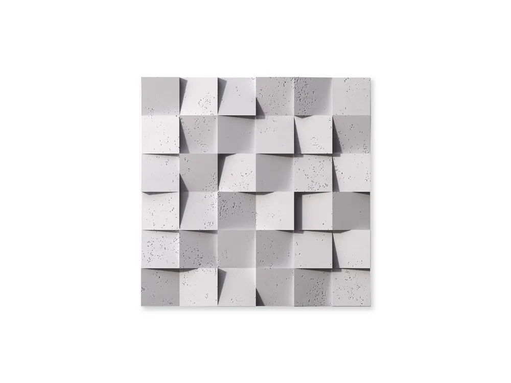 Łatwy zwrot Beton na ścianę Panel 3D Coco Siwy Biały PB15-B1