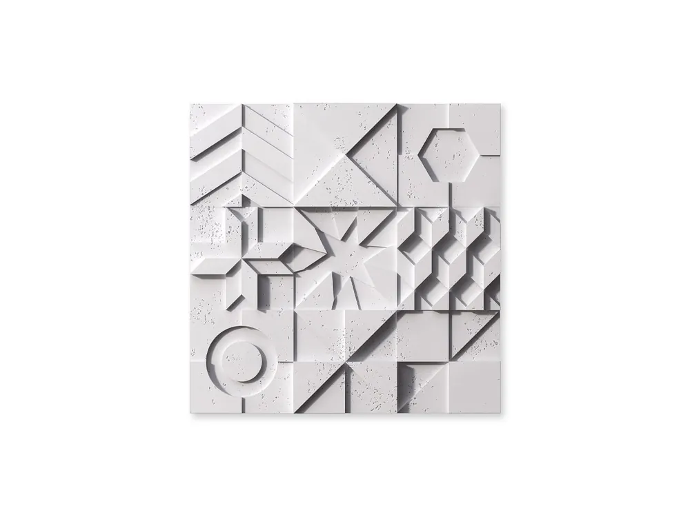 Panel 3D z betonu architektonicznego Ikon Śnieżnobiały PB12-BS Wysoka jakość