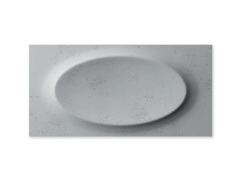 Nowość Beton na ścianę Panel 3D Elipsa Ciemny Szary PB08-S51