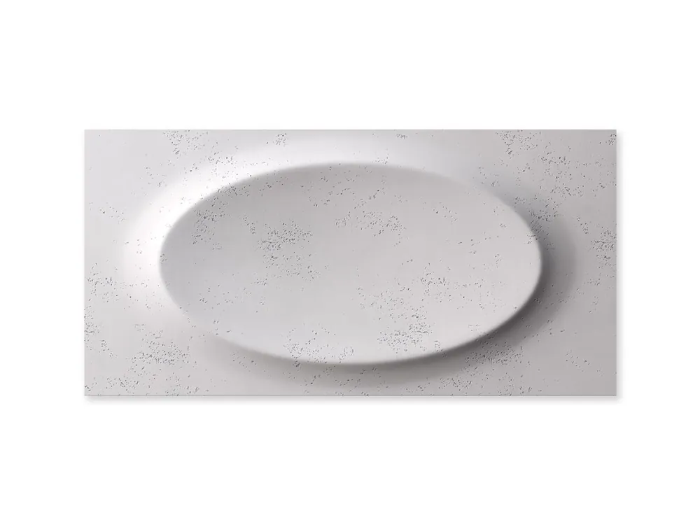 Wyjątkowa oferta Beton architektoniczny 3D Elipsa Siwy Biały PB08-B1