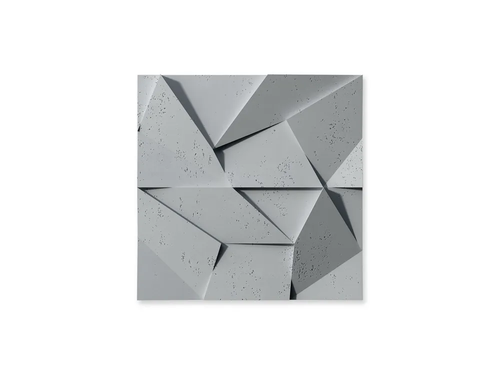 Szybka wysyłka Panel 3D z betonu architektonicznego Origami Ciemny Szary PB06-S51