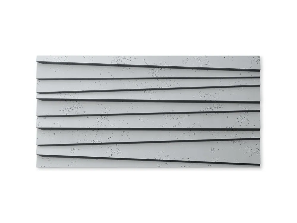 Tani Beton architektoniczny 3D na ścianę Żaluzja Szary PB04-S95
