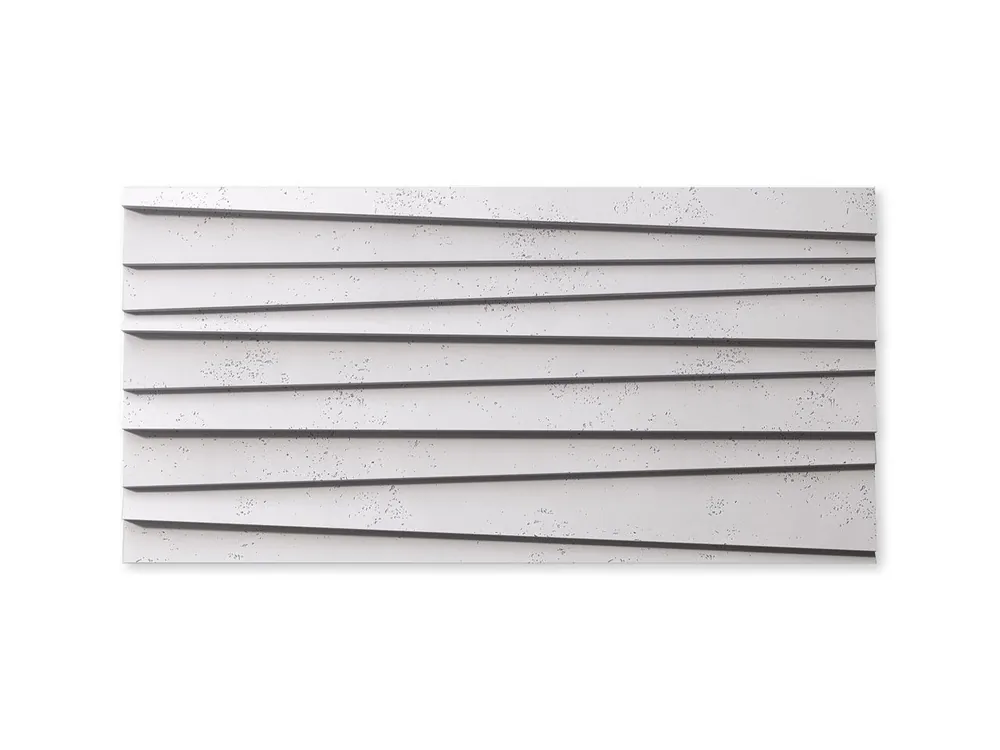 Premium Panel ścienny Beton architektoniczny 3D Żaluzja Siwy Biały PB04-B1