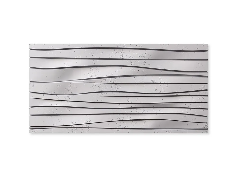 Nie przegap Beton architektoniczny Panel 3D Fala Siwy Biały PB03-B1