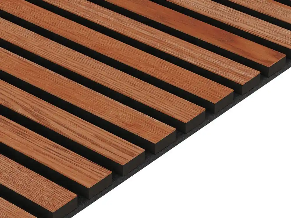 Oferta czasowa Fornirowany panel akustyczny na czarnym filcu 60x240 - Mahoń - LAMEO