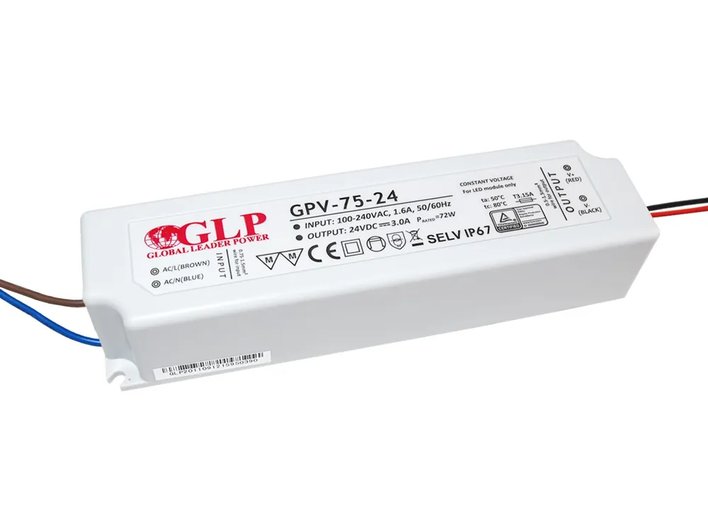 Zasilacz impulsowy wodoodporny IP 67 GPV 24V/3A 75W Kup online