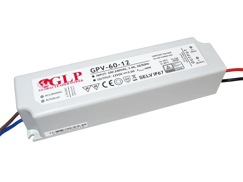 Promocja Zasilacz impulsowy wodoodporny IP 67 GPV 12V/5A 60W