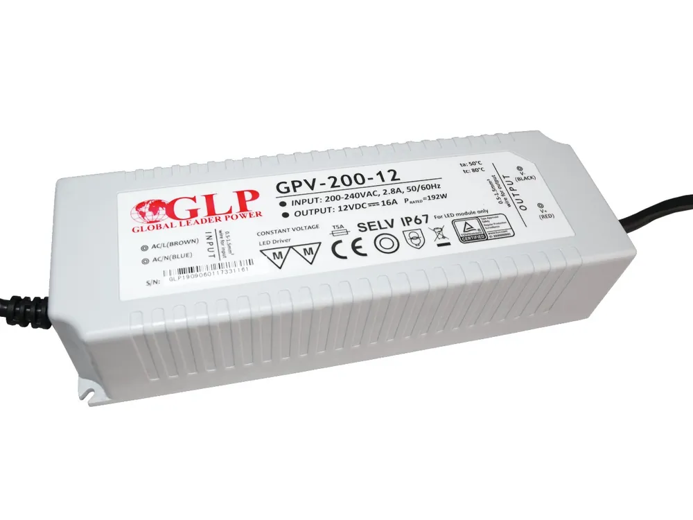 Tani Zasilacz impulsowy wodoodporny IP 67 GPV 12V/16A 200W