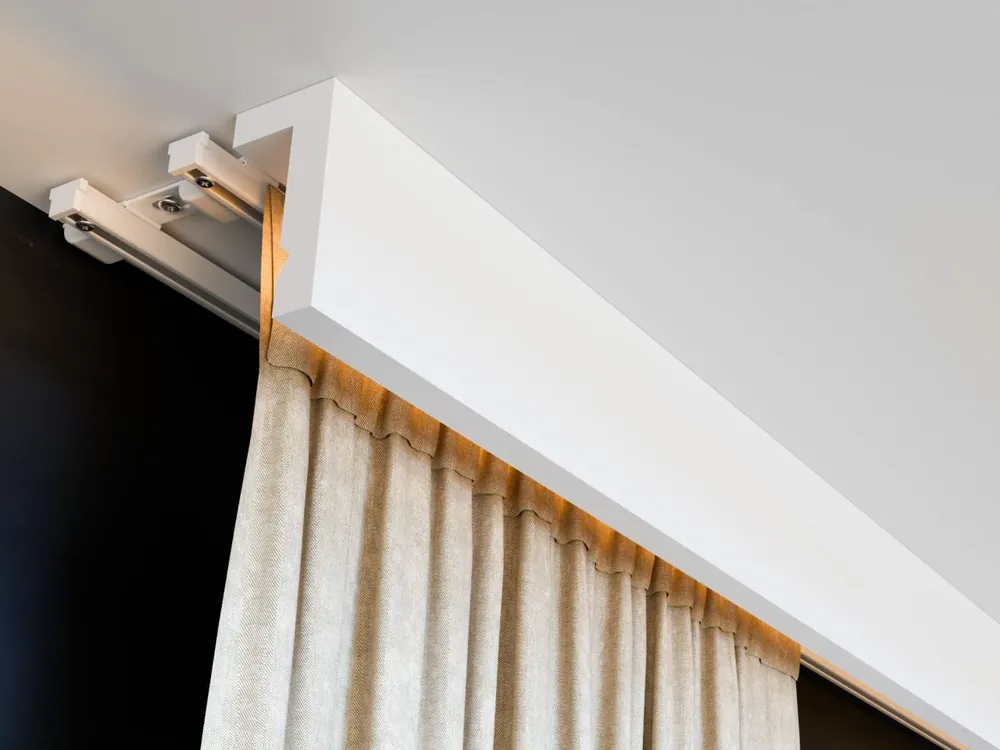 Karnisz sufitowy podwójny biały ZS z maskownicą 15 cm LKO3A Promocja