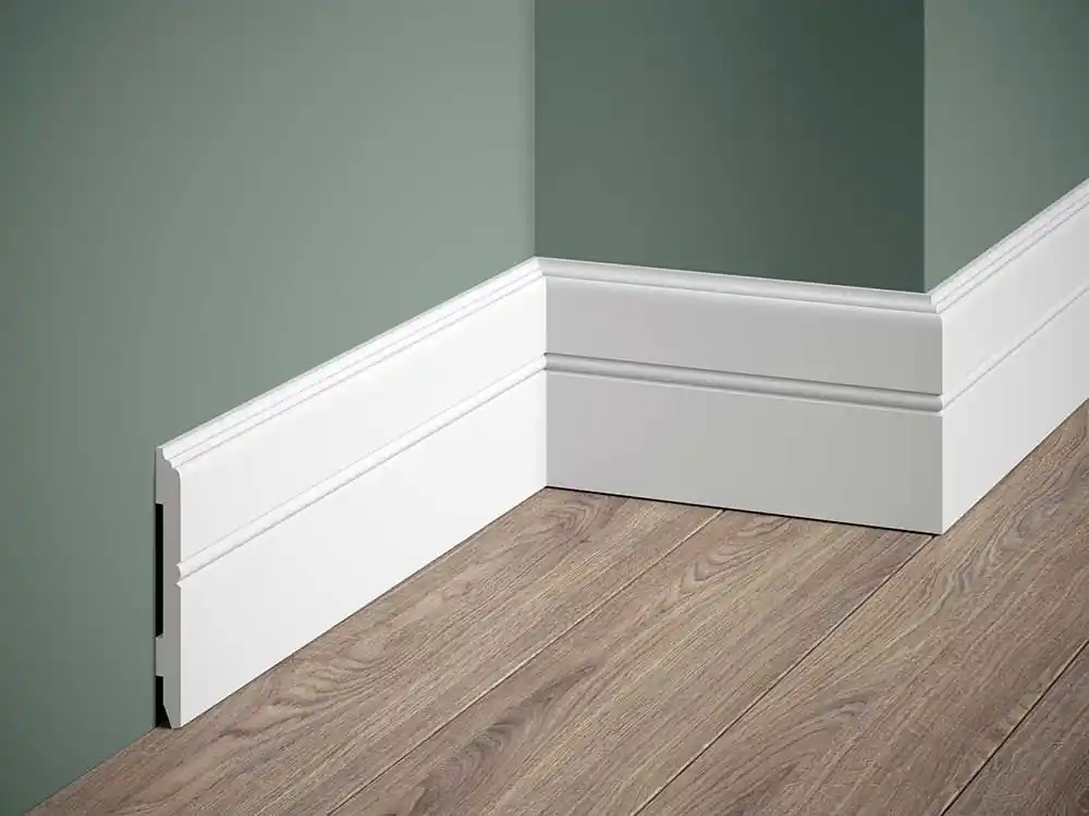 Nowy Listwa malowana na biało przypodłogowa MD354P Mardom Decor