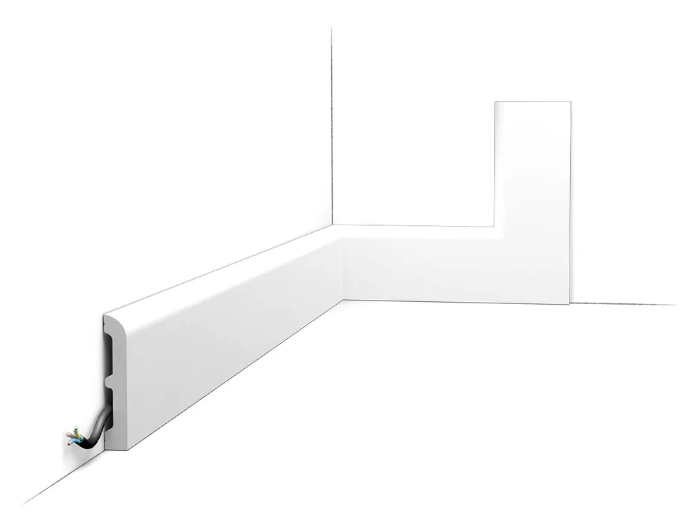 Niska cena Listwa przypodłogowa malowana na biało SX183-RAL9003 Orac Decor