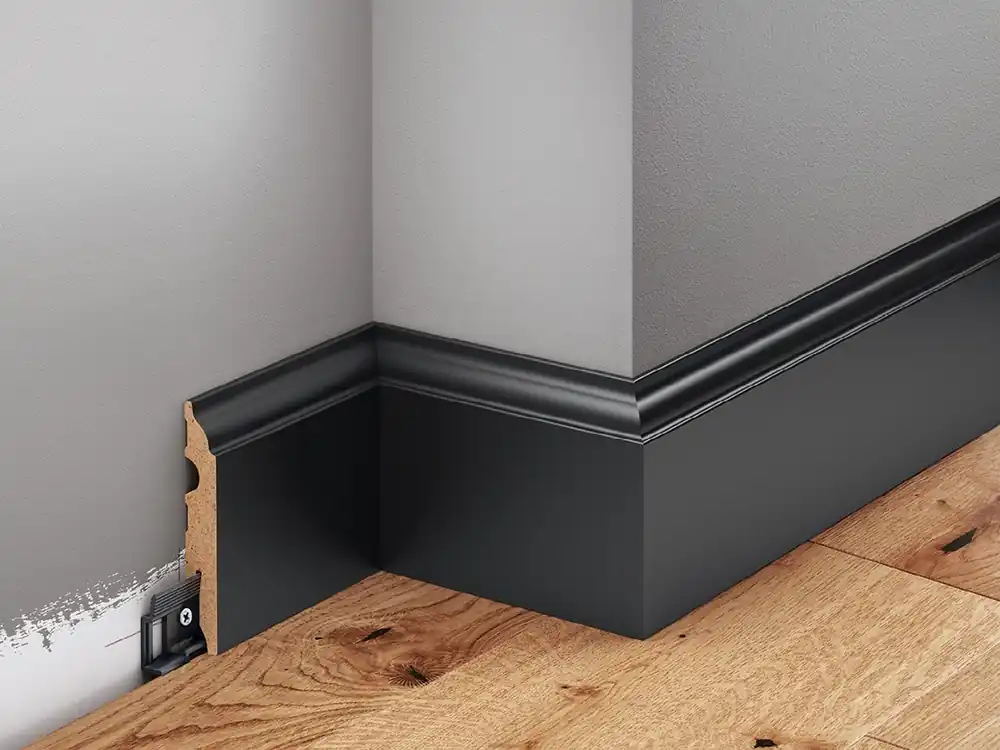 Oferta limitowana Listwa przypodłogowa MDF lakierowana Czarna - LMDF-05MC Creativa