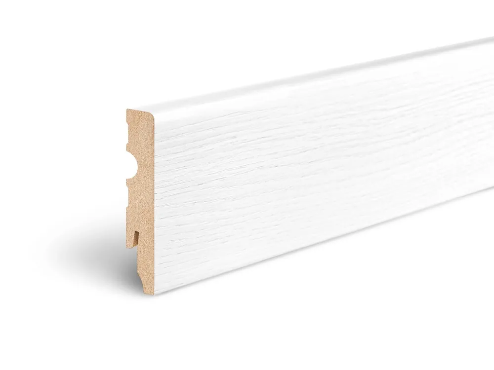 Bezpieczna płatność Listwa podłogowa MDF Powder Snow Cezar