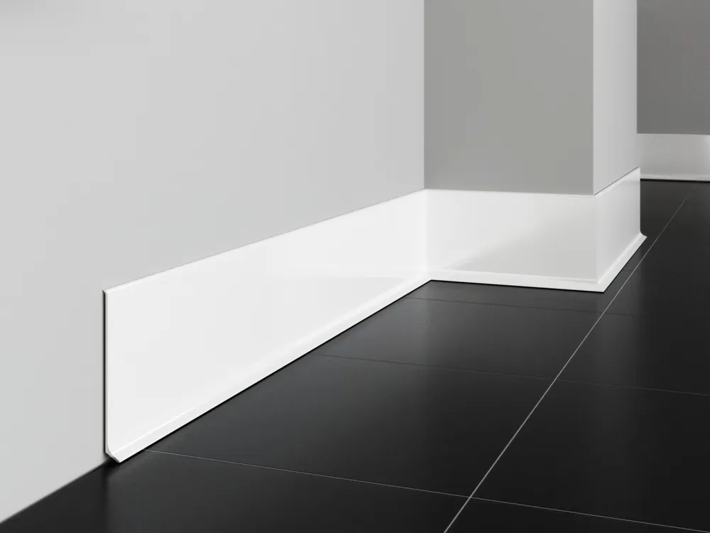 Aluminiowa listwa podłogowa LP80 Biała RAL 9003 Creativa Nowy
