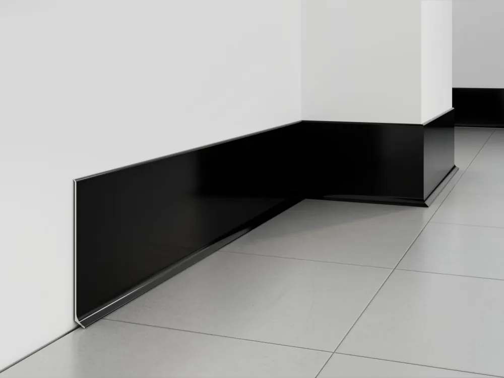 Ostatnia szansa Przypodłogowa listwa aluminiowa LP100 Czarna RAL 9005 Creativa