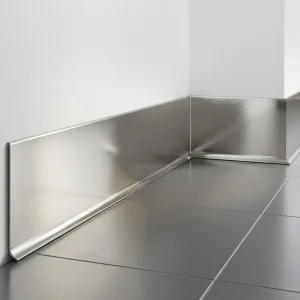 Aluminiowa listwa podłogowa anodowana szczotkowana LP100 poler Platyna EC43S Creativa Bezpieczne zakupy