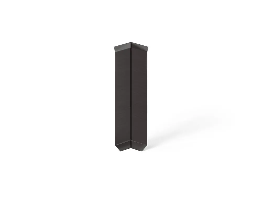 Premium Narożnik wewnętrzny do listwy przypodłogowej stalowej 10 cm DSPS01B Czarny