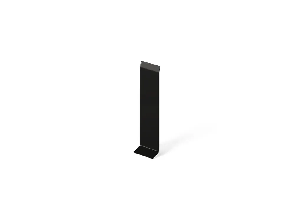 Łatwy zwrot Łącznik do przypodłogowej listwy stalowej 8 cm DSPS03A Czarny Mat