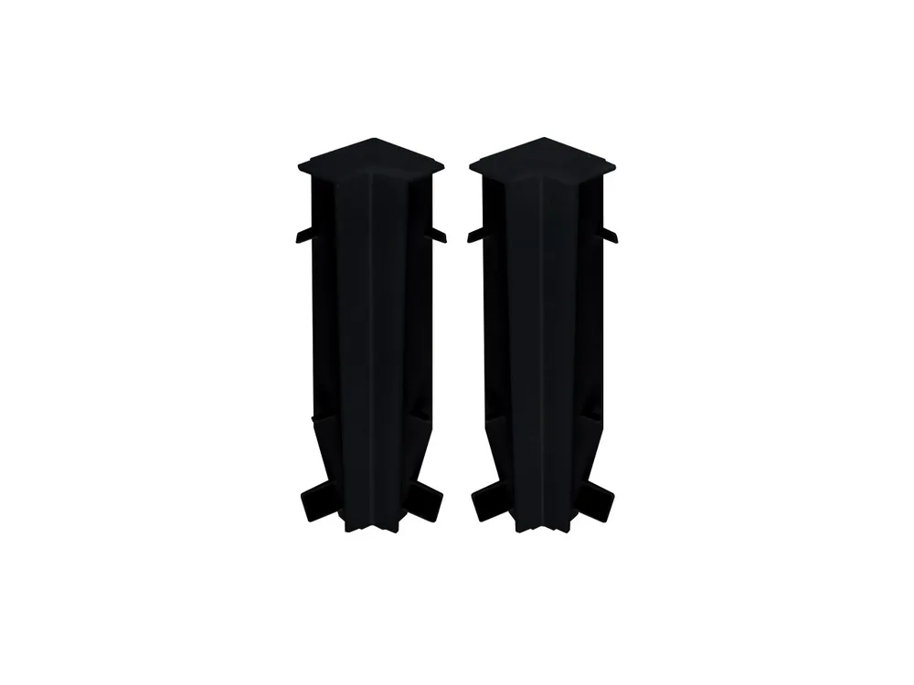 Obniżka ceny Narożnik wewnętrzny do listwy PVC Masterline 80 Czarny Mat RAL 9005 Creativa- 2 szt.