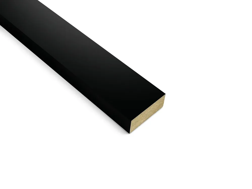 Oferta czasowa Lamel ścienny pojedynczy MDF 28x12 mm Czarny lakierowany RAL 9005 Prestige Decor