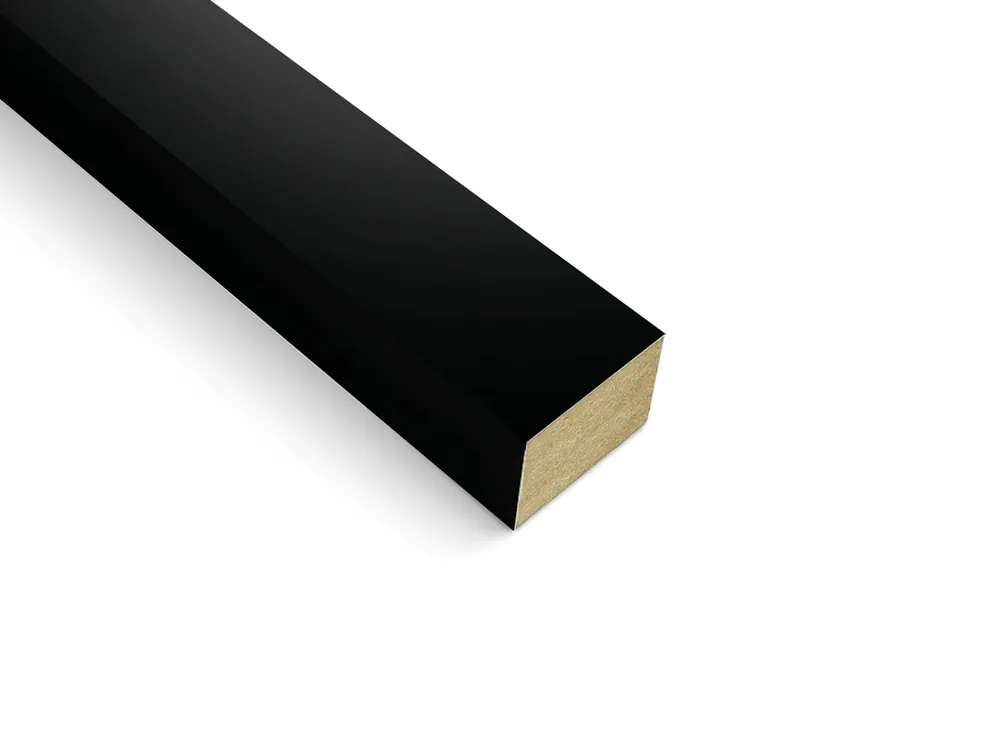 Lamel ścienny pojedynczy MDF 28x20 mm Czarny lakierowany RAL 9005 Prestige Decor Hit sprzedaży