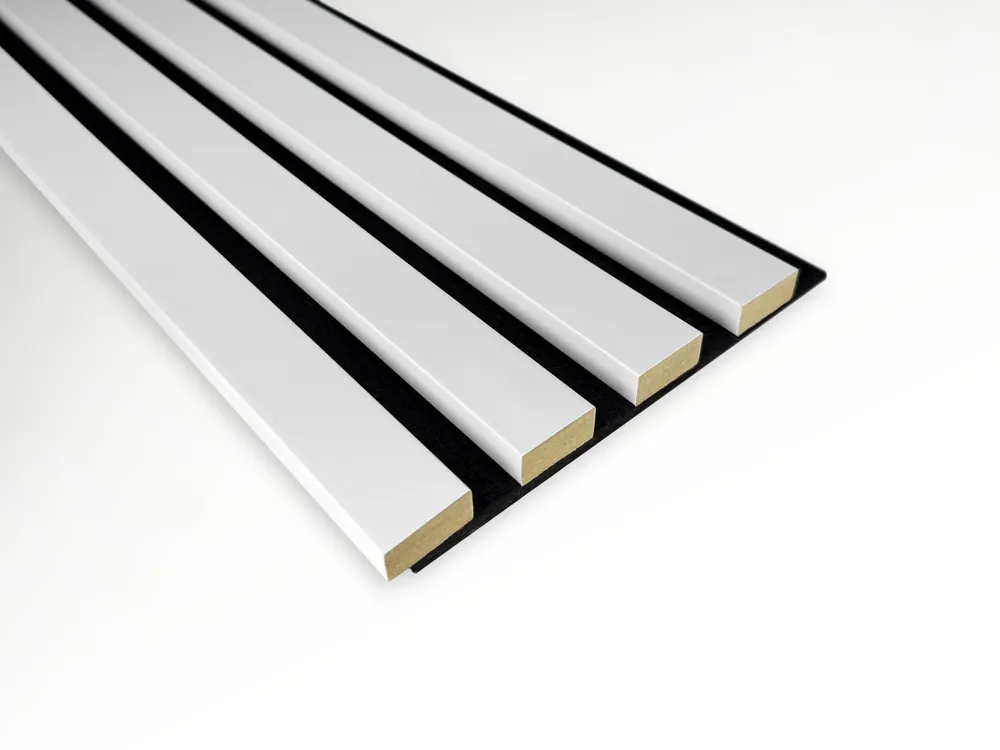 Lamel ścienny na filcu czarnym z MDF Biały Prestige Decor Darmowa dostawa