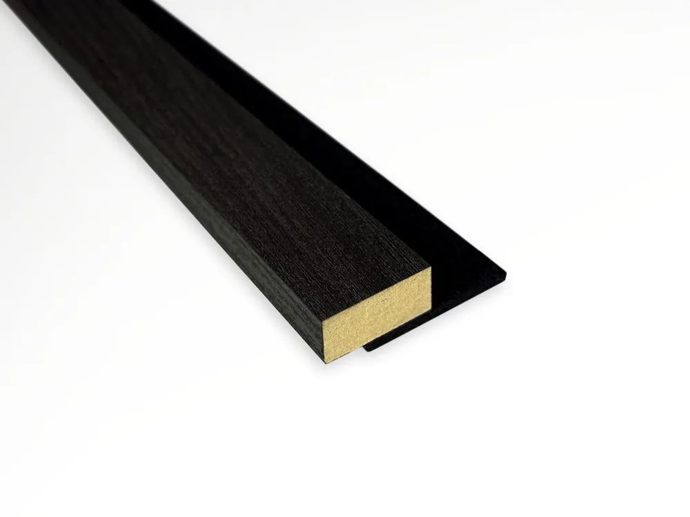 Niska cena Zakończenie do lameli na filcu czarnym z MDF Orzech Prestige Decor