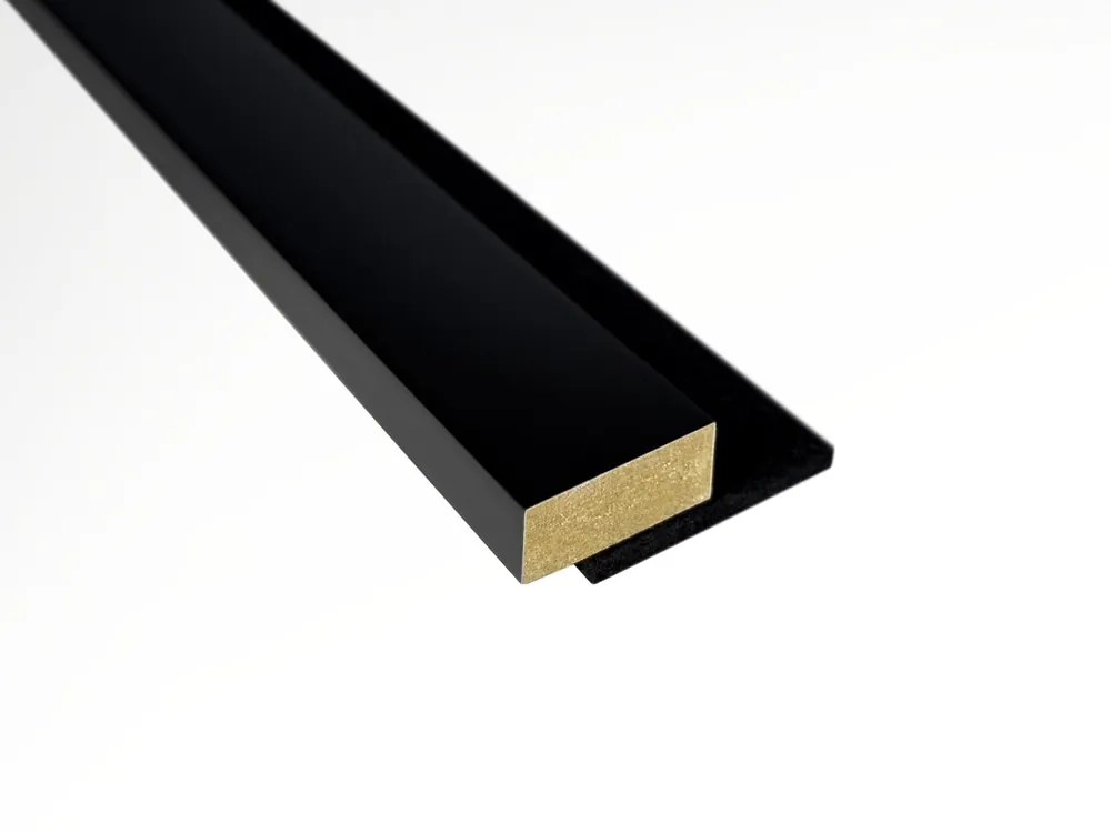 Zakończenie do lameli na filcu z MDF Czarny lakierowany RAL 9005 Prestige Decor Do wyczerpania zapasów
