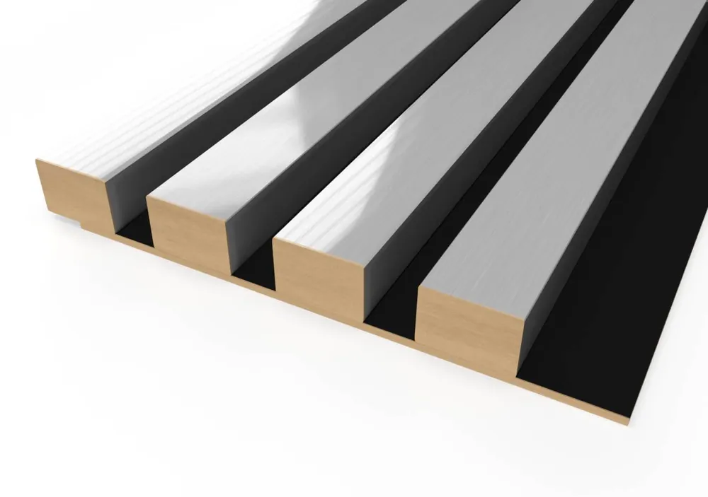 Lamel Ścienny z MDF Srebrny Prestige Decor Nowość