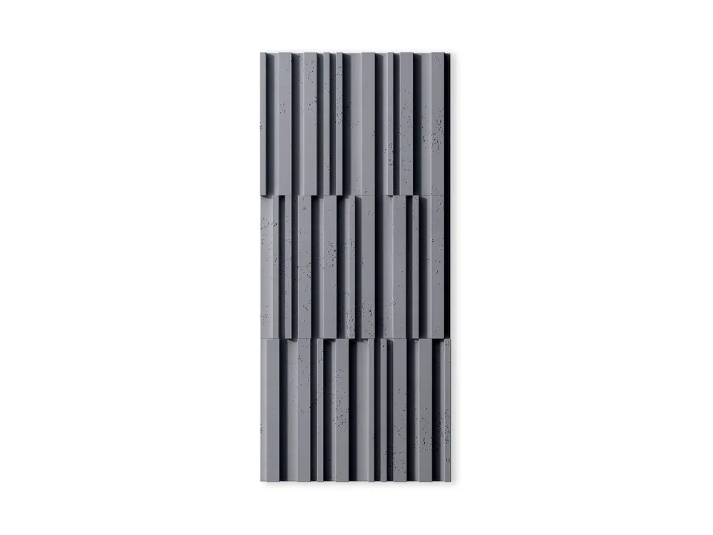 Lamel 3D z betonu architektonicznego Popielaty Szary PB42-S96 Darmowa dostawa