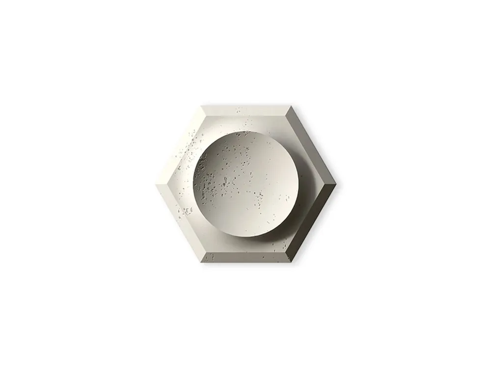 Beton architektoniczny 3D na ścianę Heksagon Piaskowy PB01D-KS Łatwy zwrot