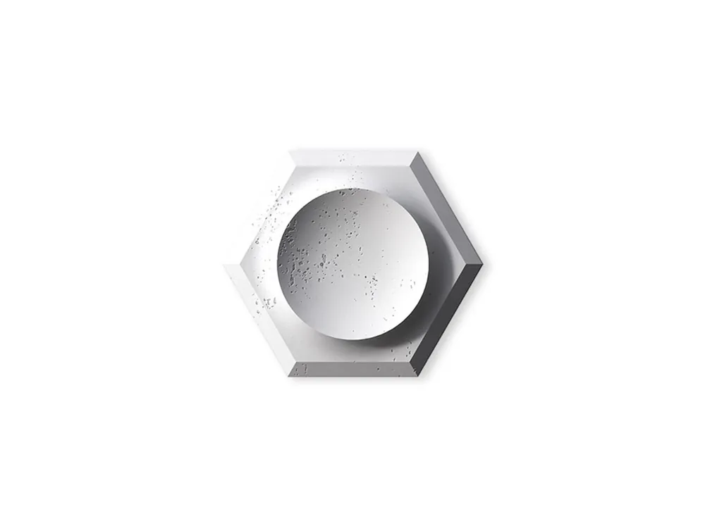 Beton na ścianę panel 3D Heksagon Biały PB01D-B0 Obniżka ceny
