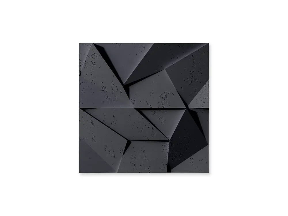 Premium Panel betonowy 3D na ścianę Origami Antracytowy PB06-B8