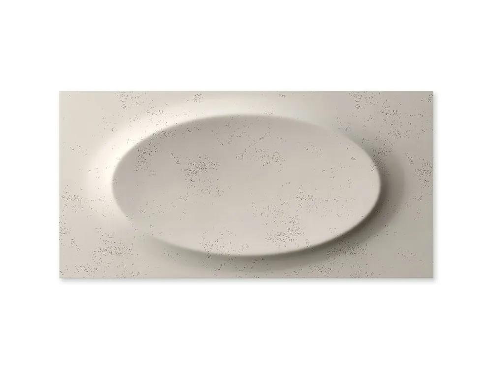 Dostępne od ręki Panel ścienny Beton architektoniczny 3D Elipsa Piaskowy PB08-KS