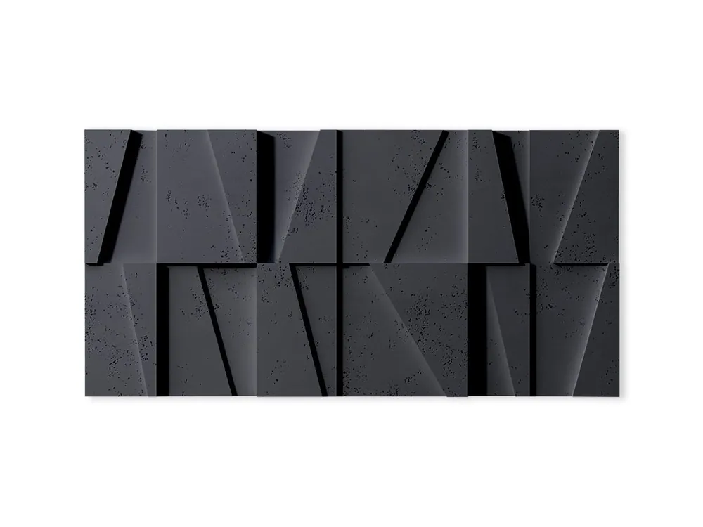 Ekspresowa dostawa Beton architektoniczny Panel 3D Mozaika Antracytowy PB09-B8