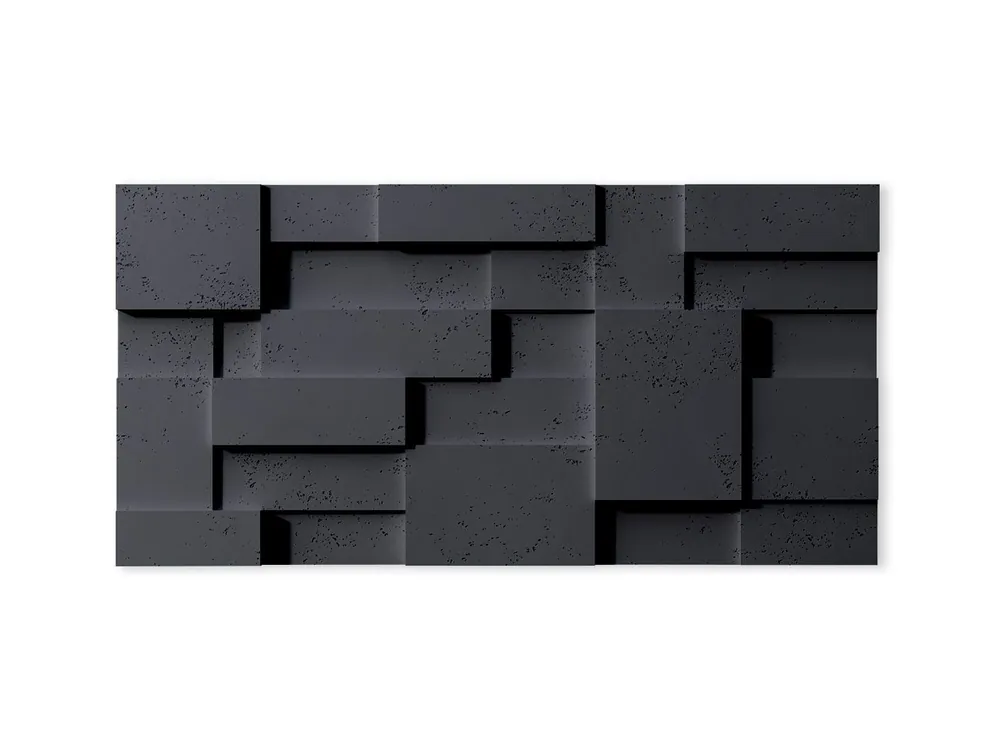Ostatnia szansa Panel betonowy 3D ścienny Cub Antracytowy PB11-B8